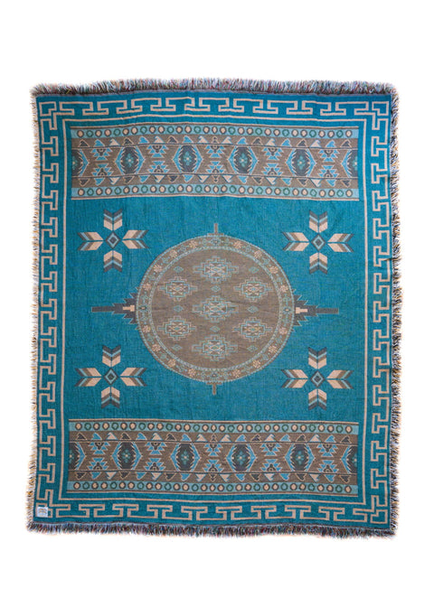Boho Cotton Throw: Mustard