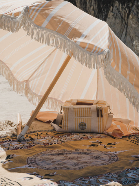 Boho Cotton Throw: Mustard