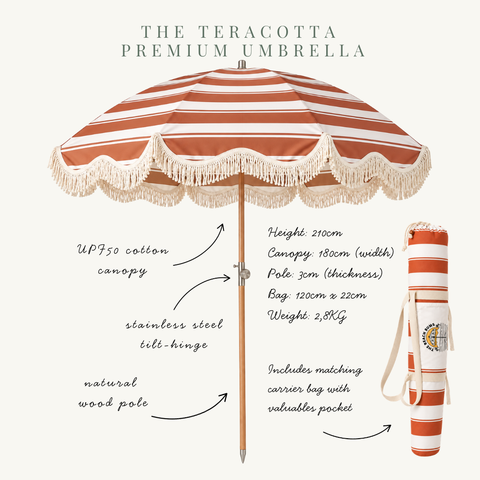 Premium Umbrella: Terracotta