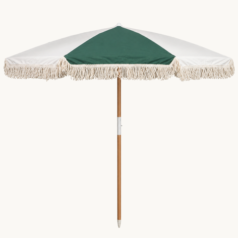 The Family Umbrella: Green and White Panel