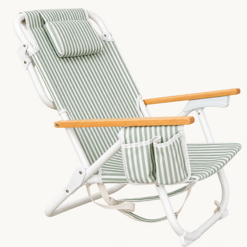 The Camper Chair: Victoria Bay (Sage Stripe)